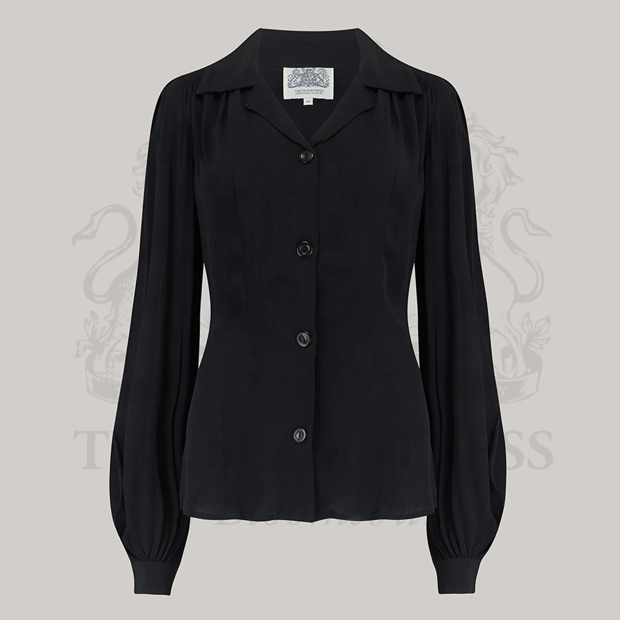 Poppy Blouse in Liquorice Black