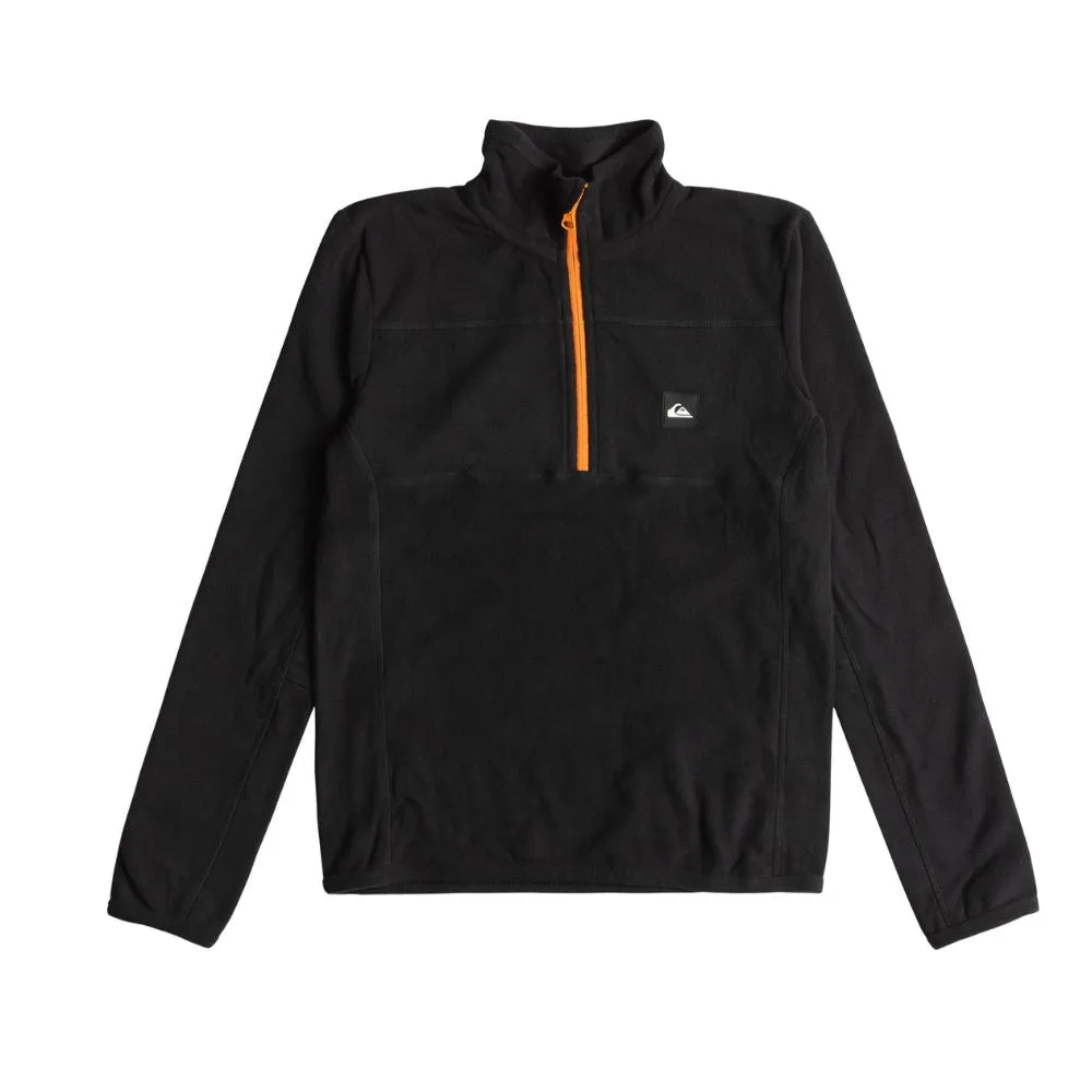 Quiksilver Aker Half Zip Fleece For Boys - Black