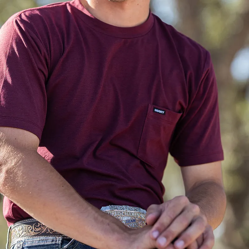 "The San Jose" Maroon Bamboo Pocket Tee