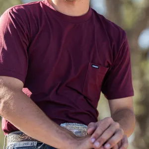 "The San Jose" Maroon Bamboo Pocket Tee