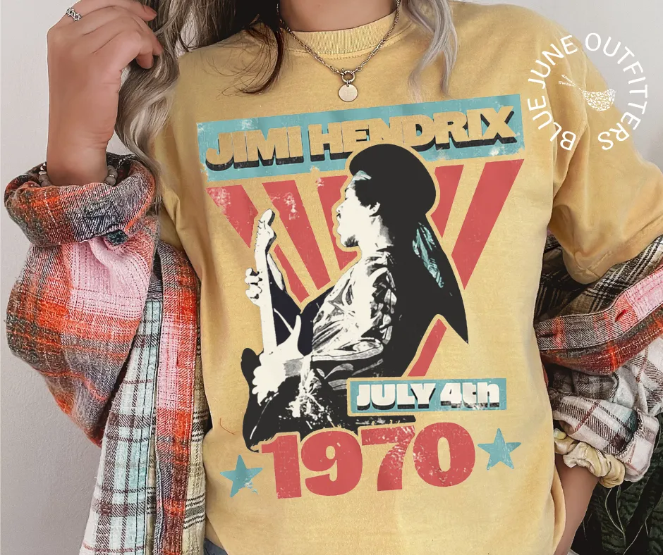 Retro Rock n' Roll Tee | Comfort Colors Fourth of July Tee