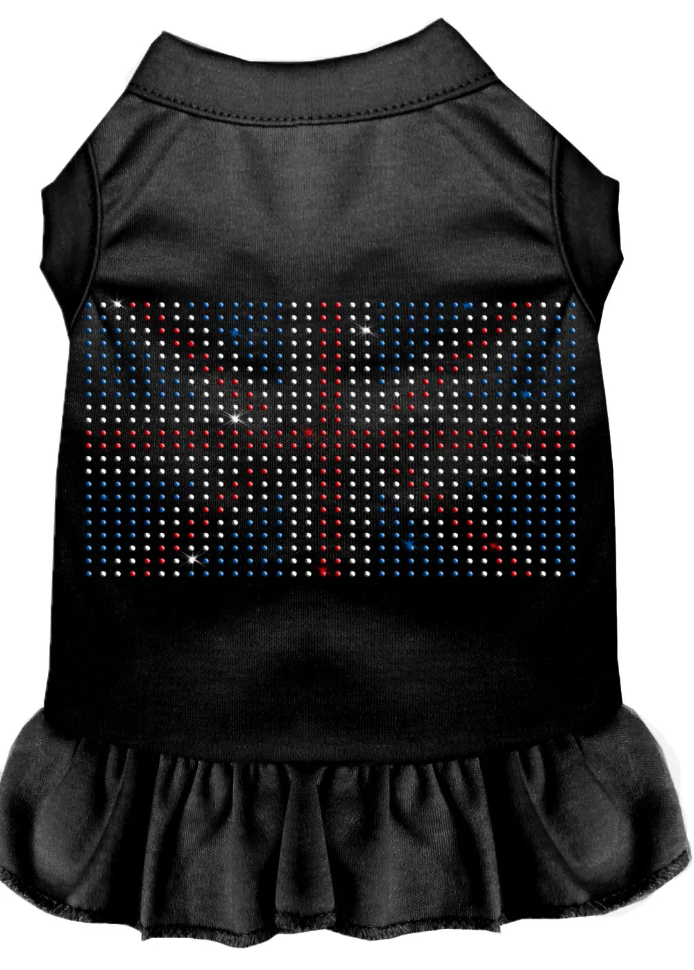 Rhinestone British Flag Dress Black Xl