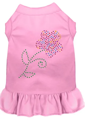 Rhinestone Multi Flower Dress Light Pink Sm