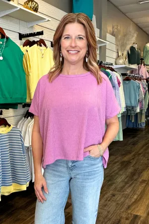Ribbed Round Neck Top