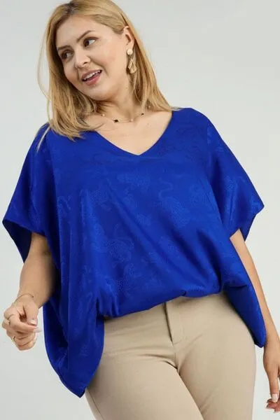 Satin Animal Print Jacquard Top