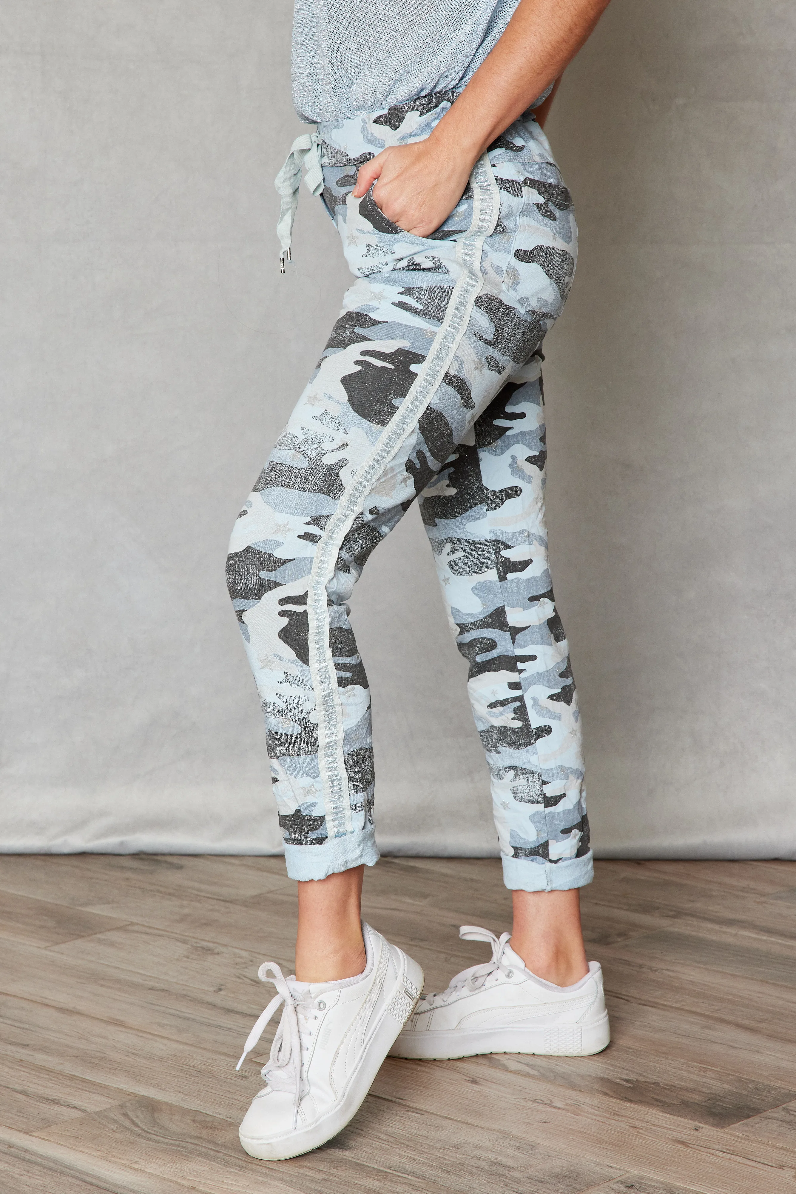 Soft Camo Pants with Mini Stars (10 Colors)