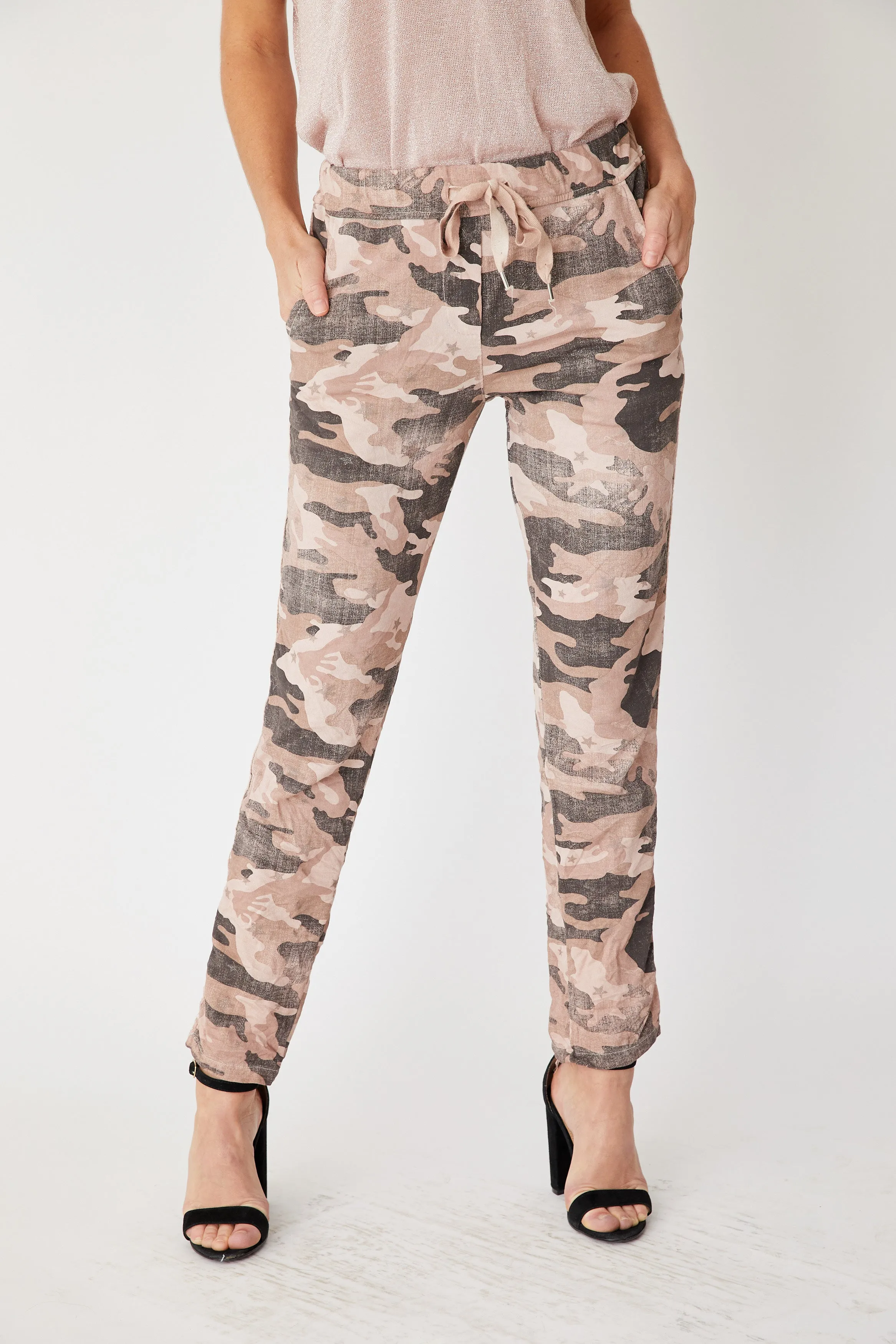 Soft Camo Pants with Mini Stars (10 Colors)