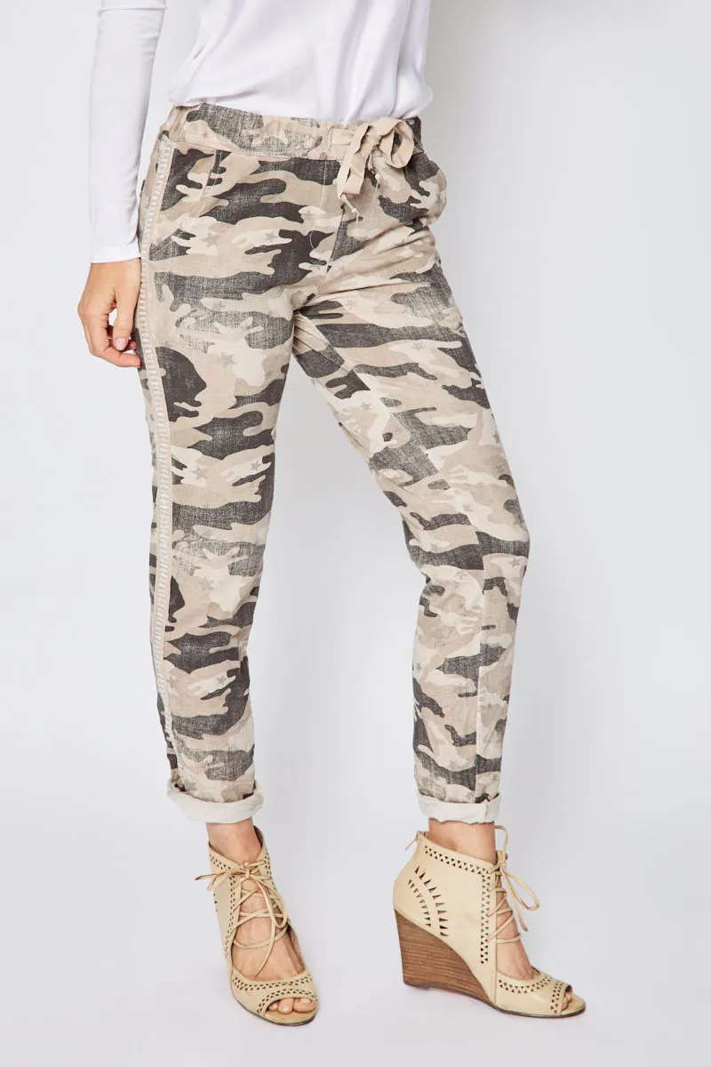Soft Camo Pants with Mini Stars (10 Colors)