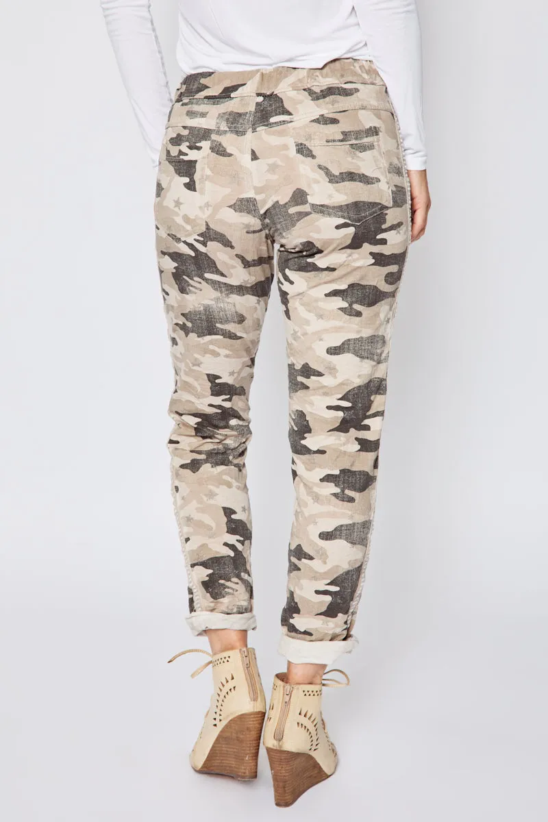 Soft Camo Pants with Mini Stars (10 Colors)