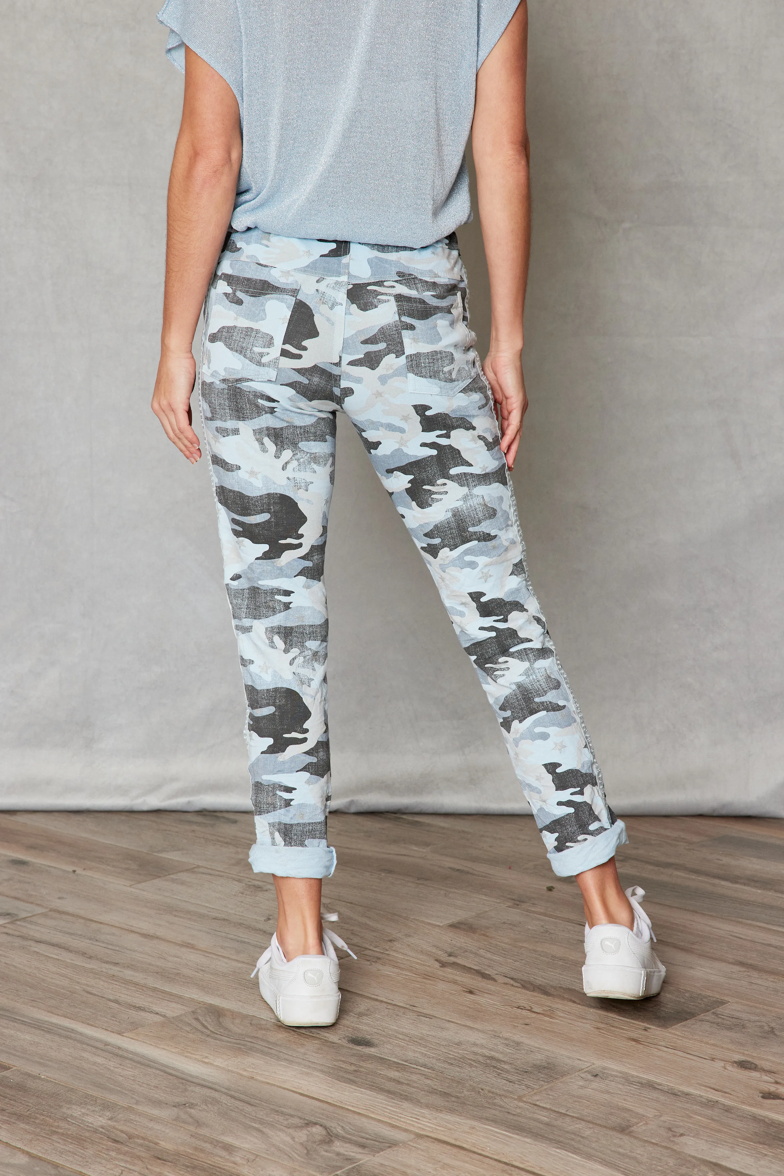 Soft Camo Pants with Mini Stars (10 Colors)