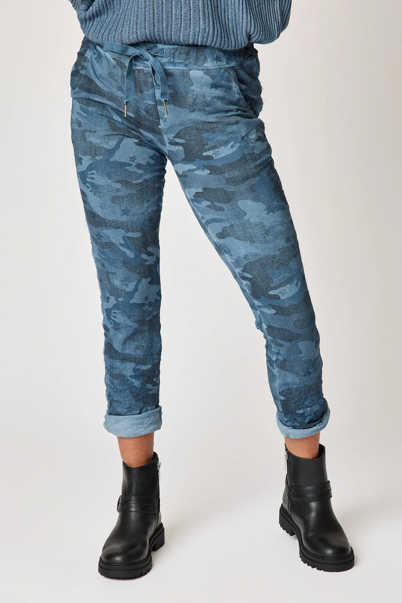 Soft Camo Pants with Mini Stars (10 Colors)