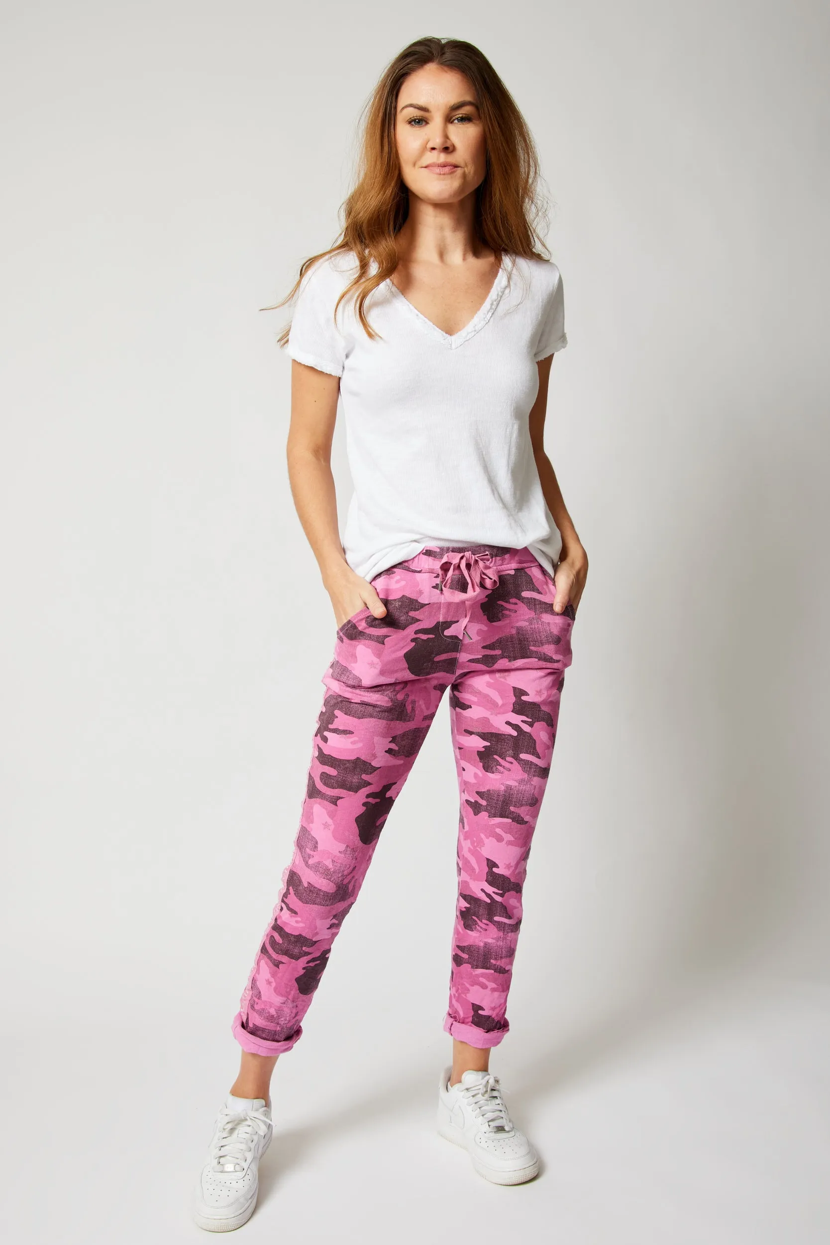 Soft Camo Pants with Mini Stars (10 Colors)