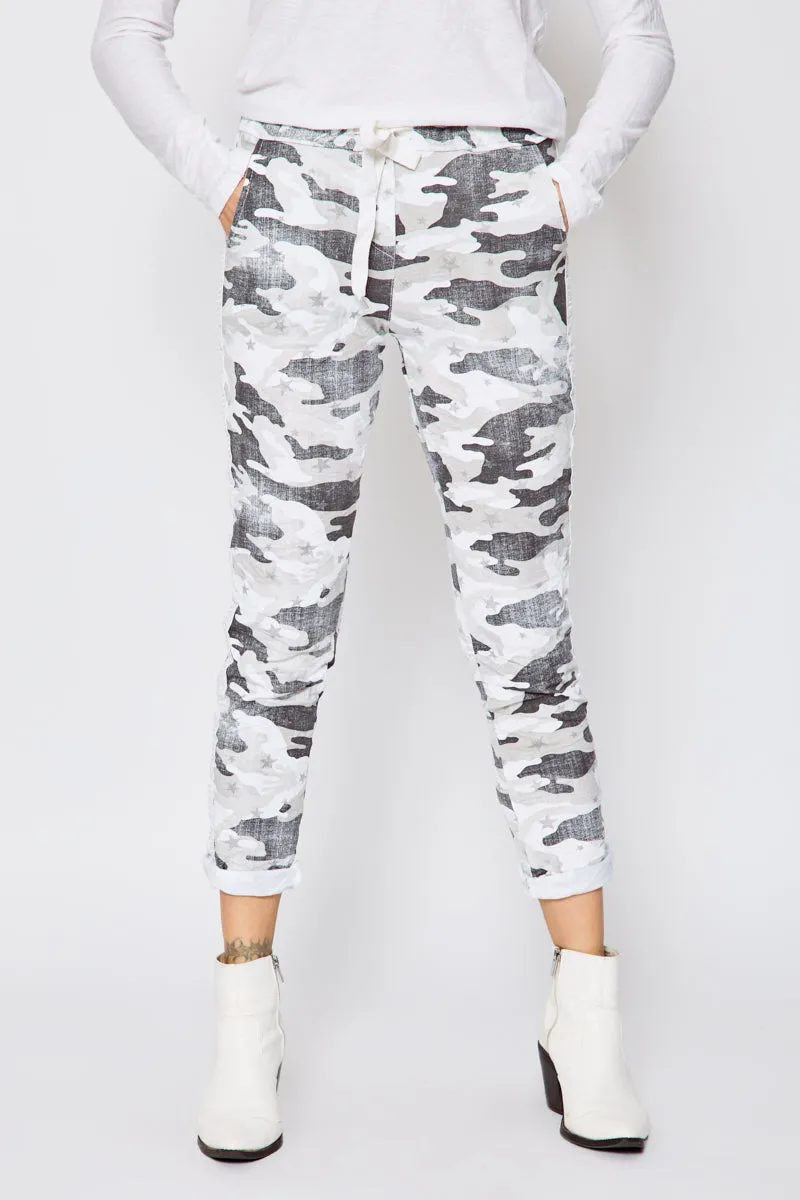 Soft Camo Pants with Mini Stars (10 Colors)