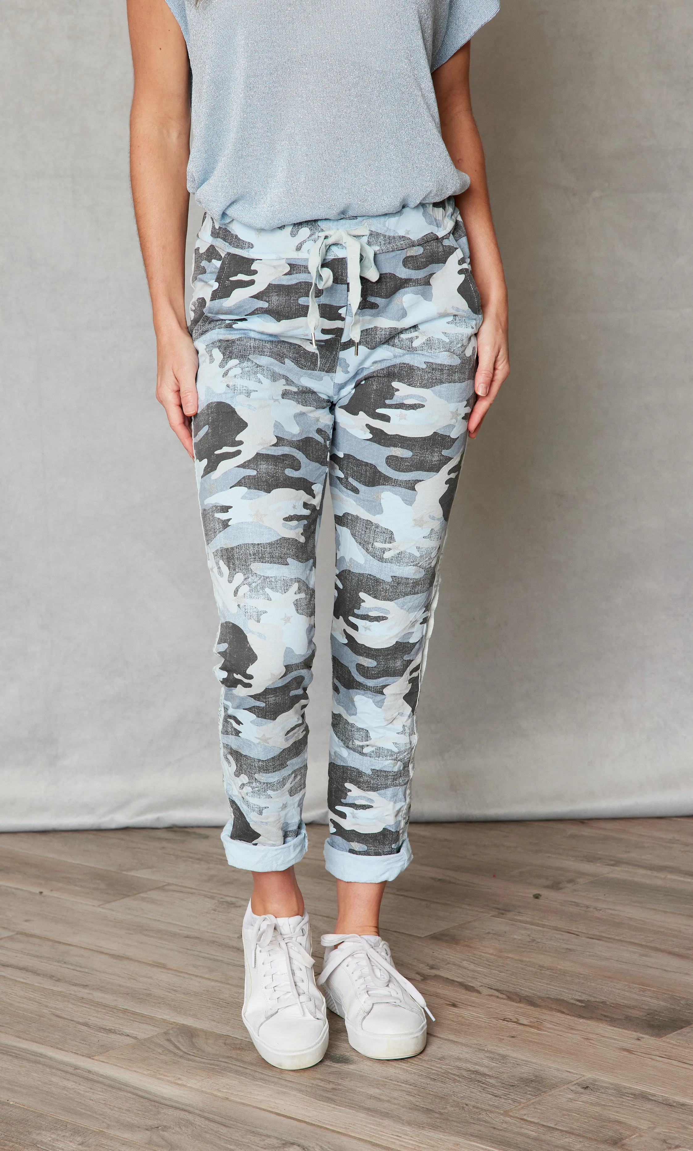 Soft Camo Pants with Mini Stars (10 Colors)