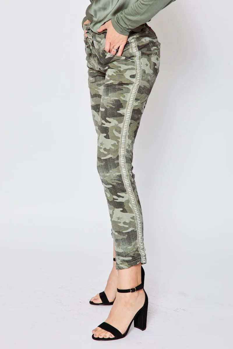 Soft Camo Pants with Mini Stars (10 Colors)