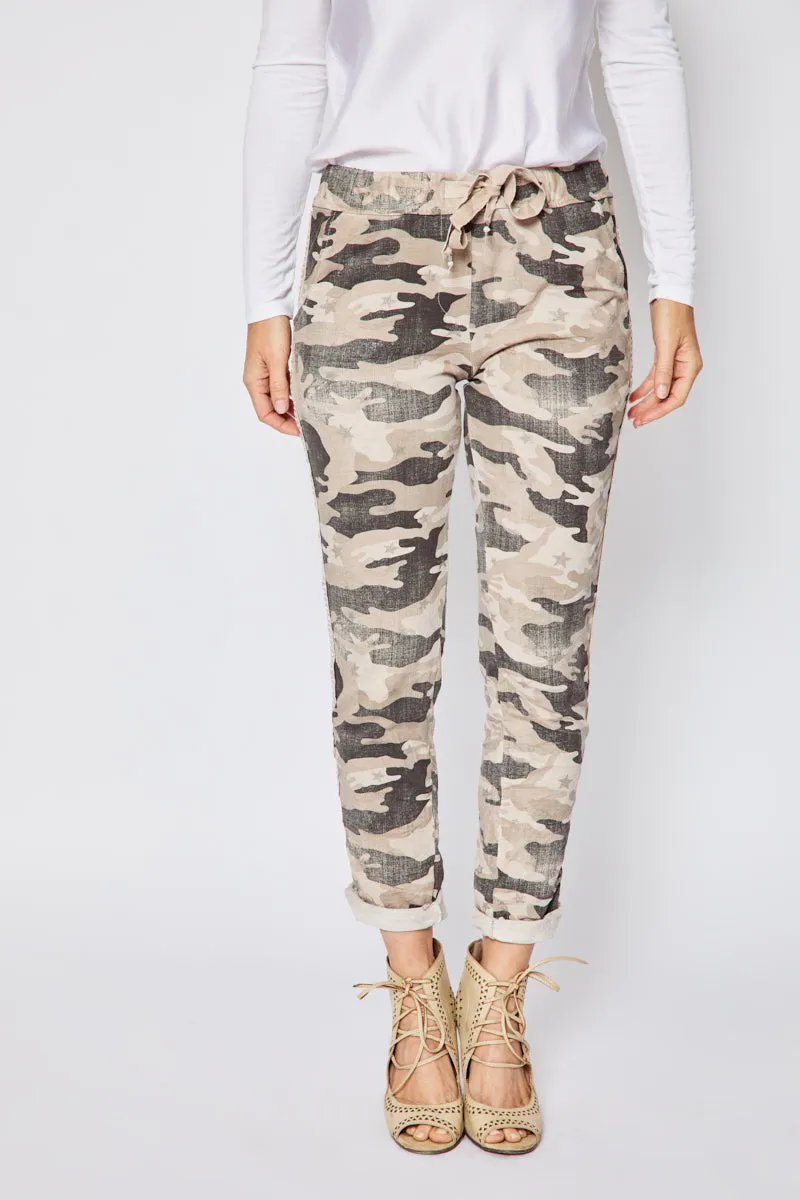 Soft Camo Pants with Mini Stars (10 Colors)