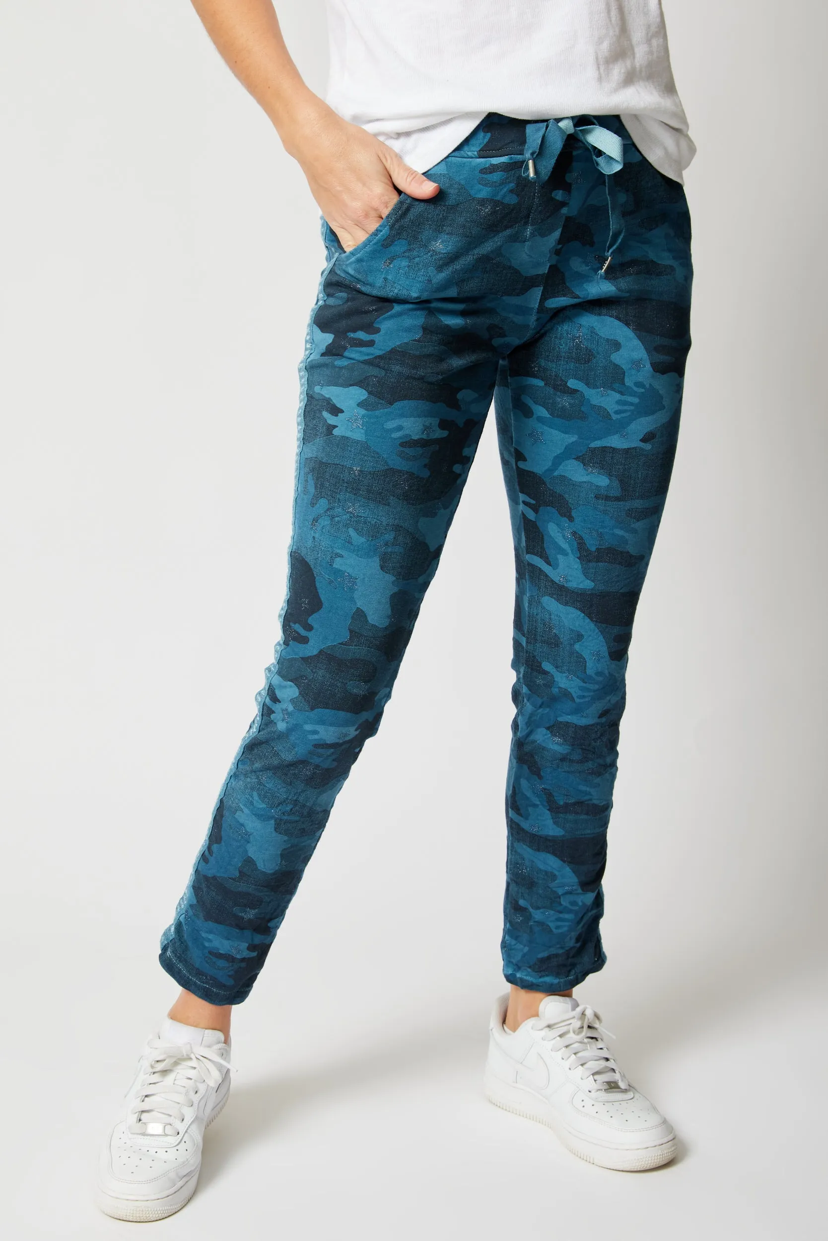 Soft Camo Pants with Mini Stars (10 Colors)