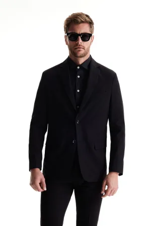 Soft Cloth Studio Suit Jacket in Soft City Twill - Black