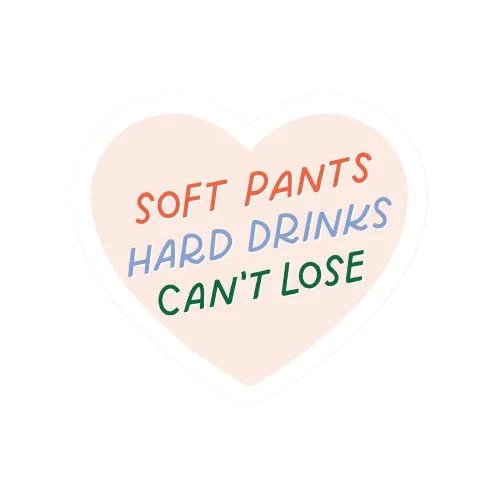 Soft Pants Heart Sticker