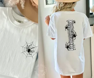 Spooky Spider Spine Tee | Comfort Colors Halloween Shirt