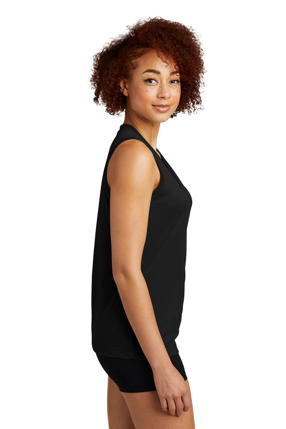 SPORT-TEK Custom Ladies Sleeveless PosiCharge Competitor V-Neck Tee