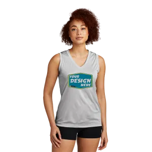 SPORT-TEK Custom Ladies Sleeveless PosiCharge Competitor V-Neck Tee