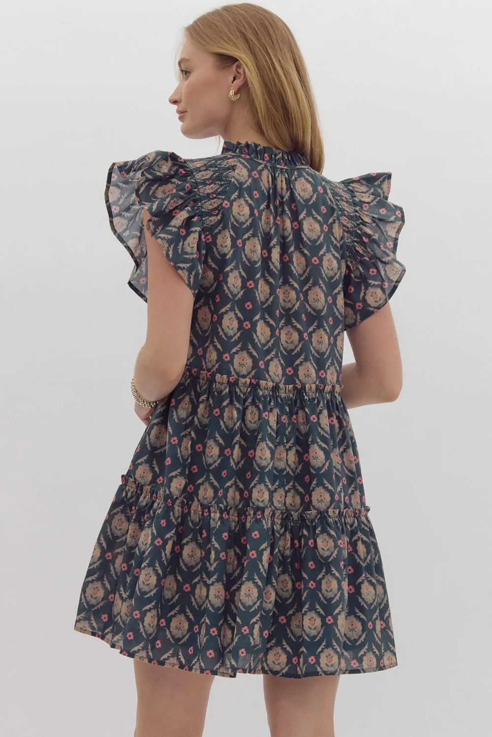 The Maggie Ruffle Sleeve Dress