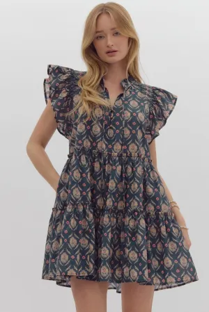 The Maggie Ruffle Sleeve Dress