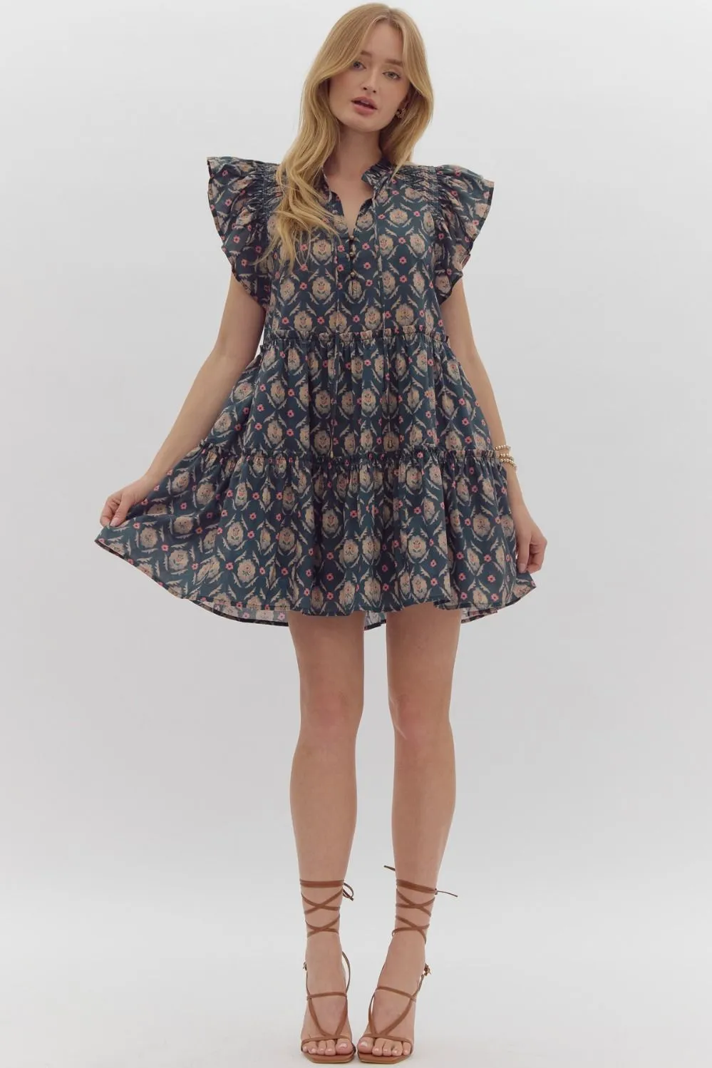The Maggie Ruffle Sleeve Dress
