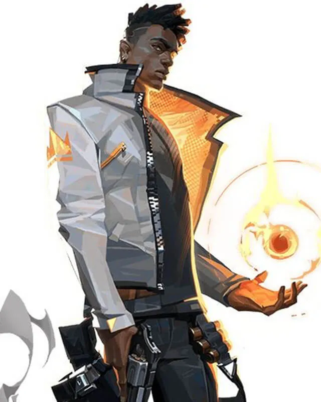 Valorant Phoenix Cosplay Leather Jacket