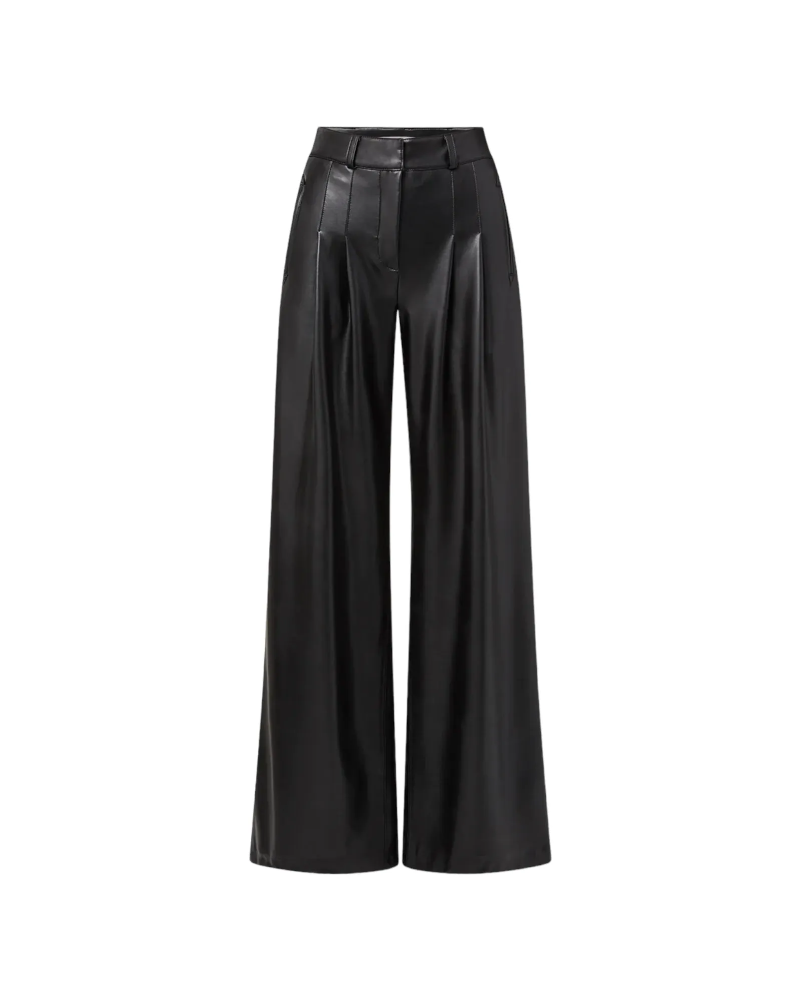VERONICA BEARD RENNERT ECO LEATHER TROUSER BLACK