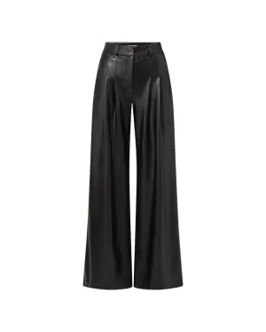 VERONICA BEARD RENNERT ECO LEATHER TROUSER BLACK