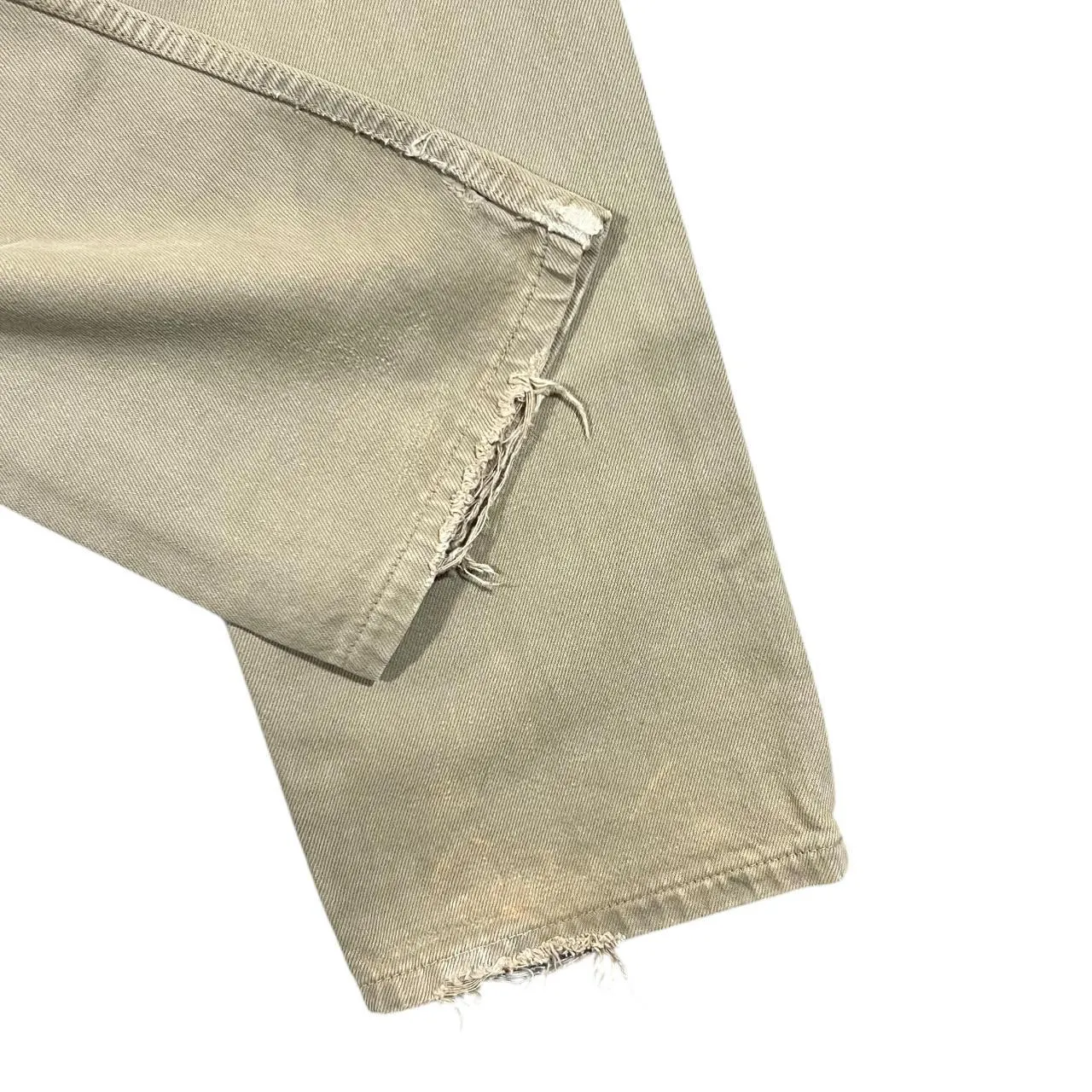 Vintage LEVI'S 501 Classic Beige Straight Leg Denim Jeans