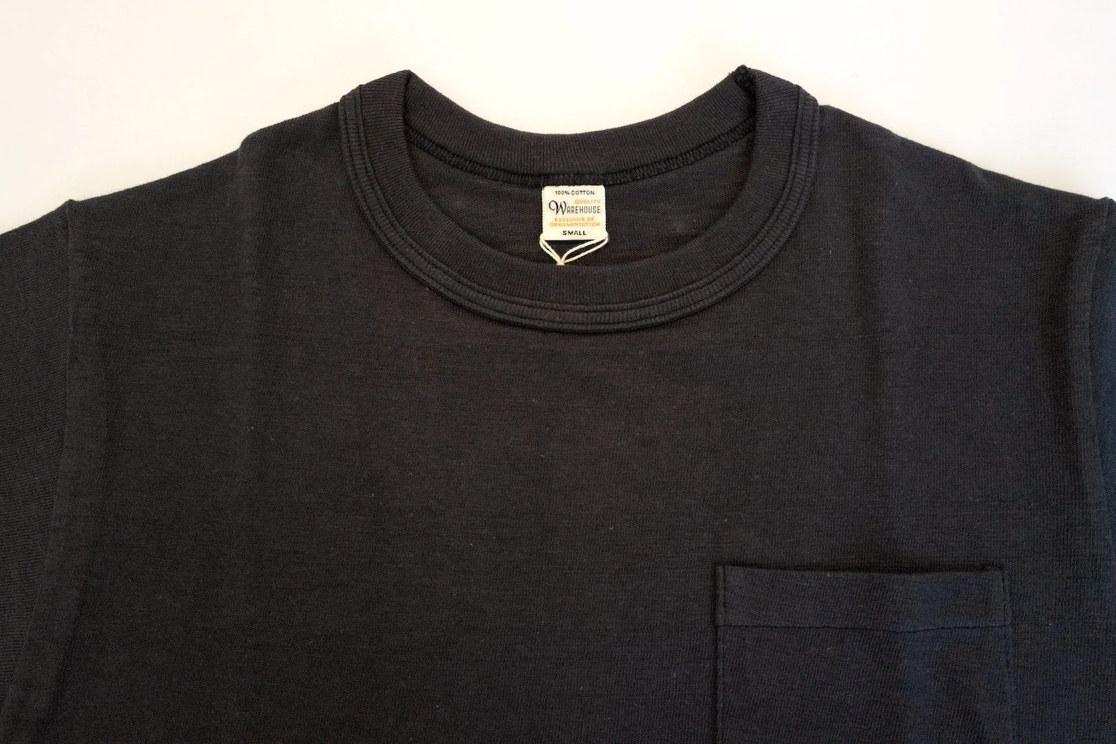 Warehouse 5.5oz "Bamboo Textured" Pocket Tee (Black)