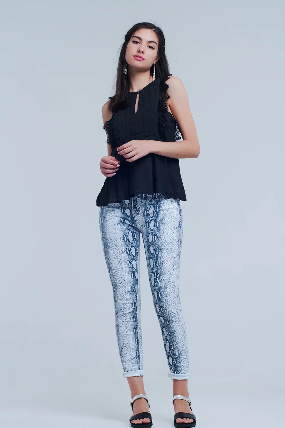White reversible jeans