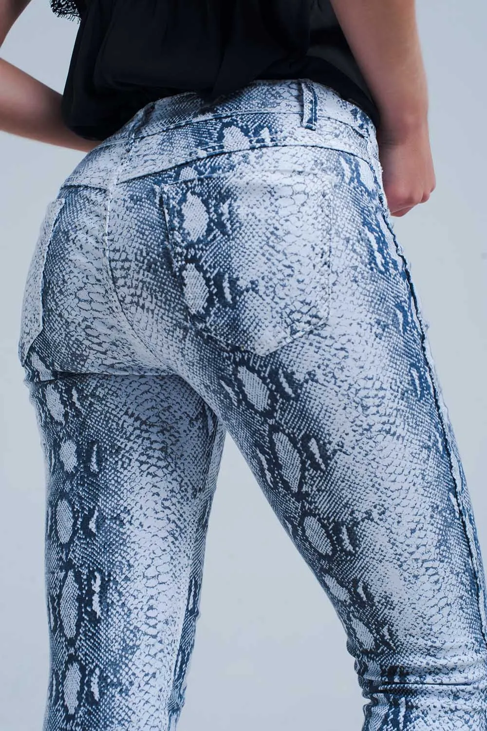 White reversible jeans