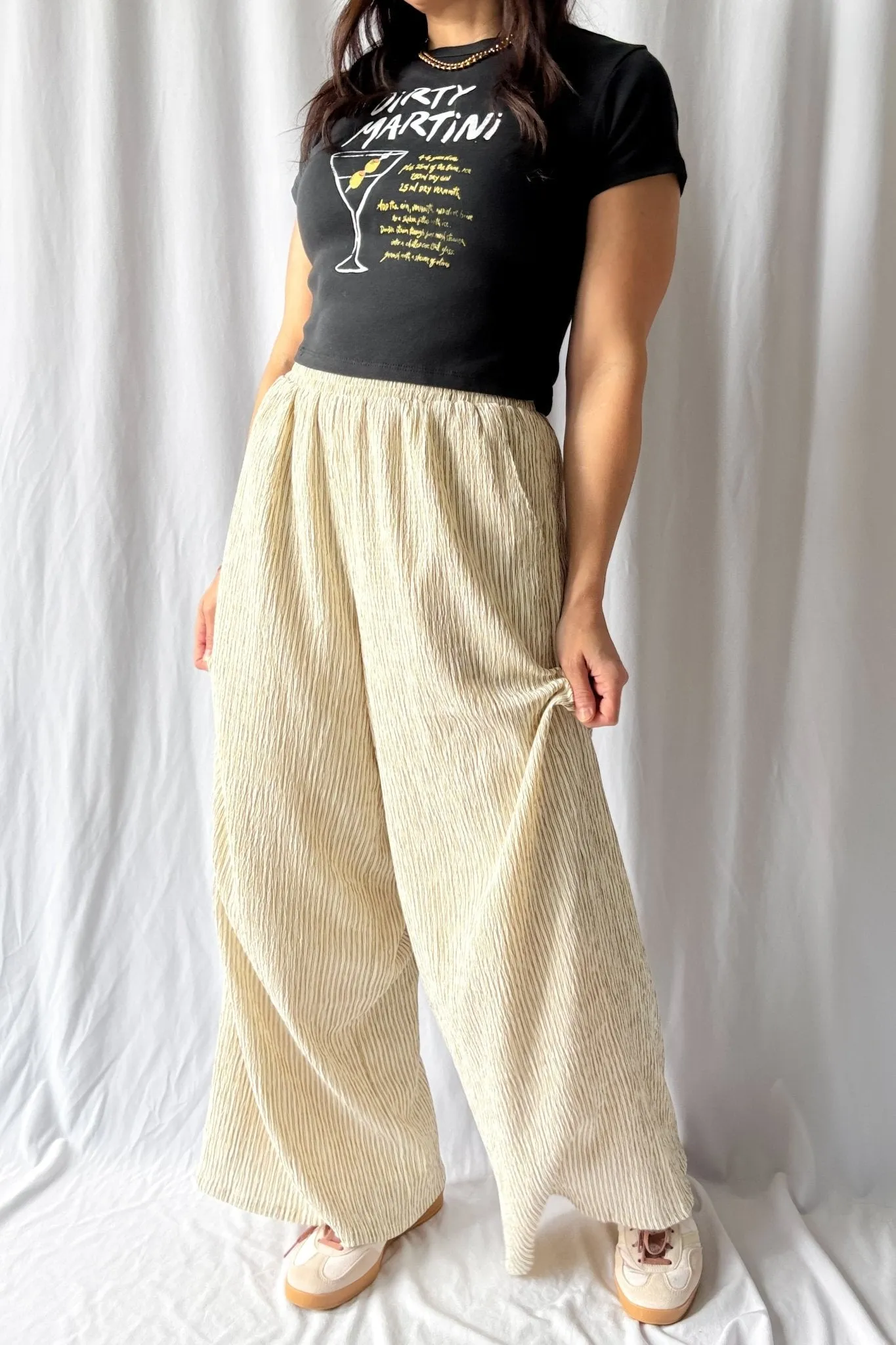 Women's Soft Wide-Leg Lounge Pants with Pockets | Cream