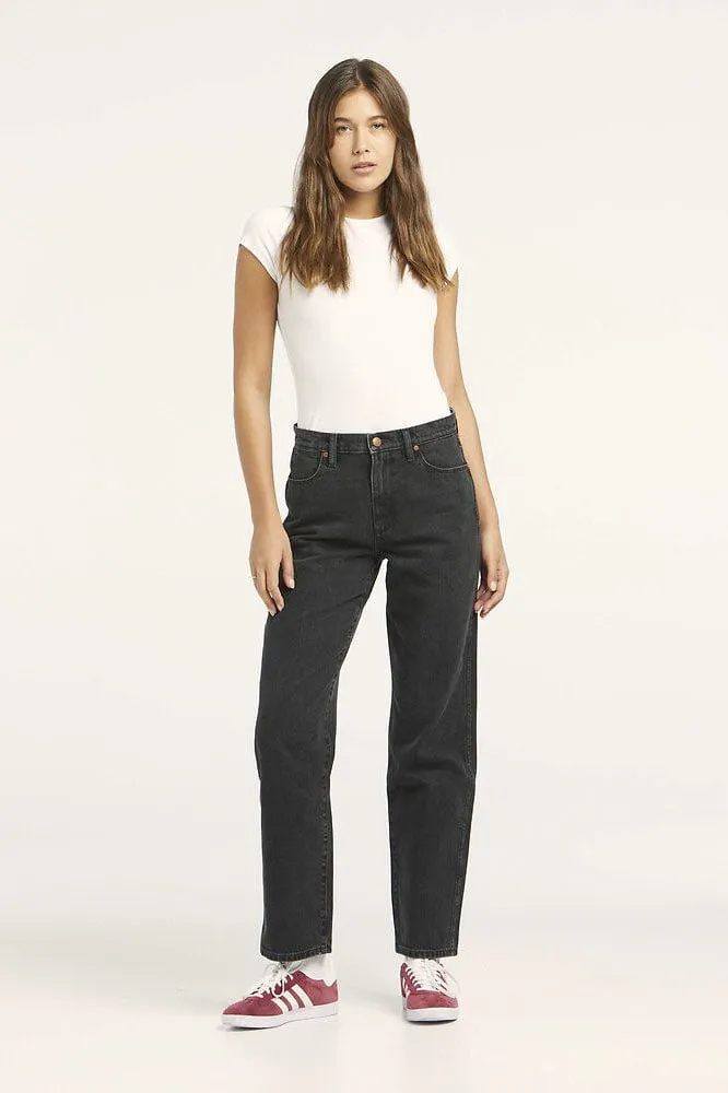 WRANGLER MID RISE VINTAGE STRAIGHT JEAN - BACKSTAGE BLACK